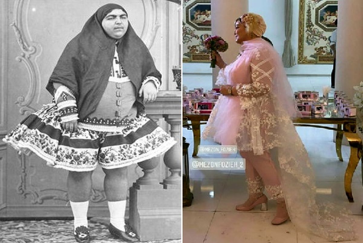 لباس سالگرد عروسی رهنما که با سوگلی قدیم مقایسه شده بود